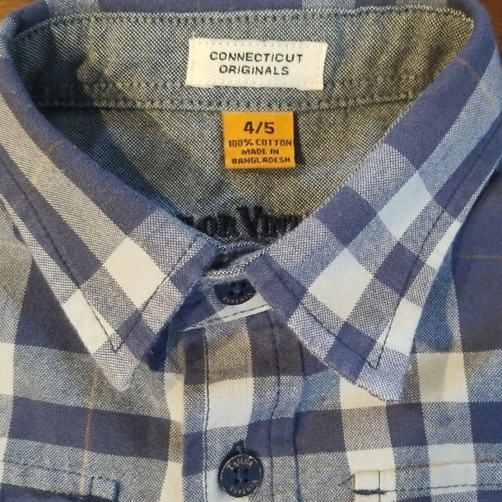 Tailor Vintage long sleeve plaid button down shirt - Picture 2 of 6
